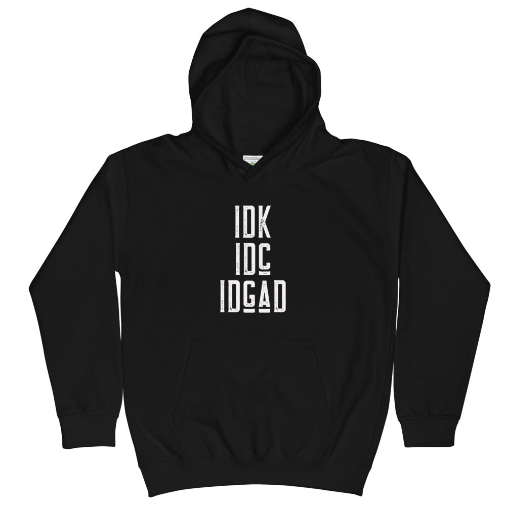 #Don't Know, Don't Care or Give a Dang Youth Hoodie