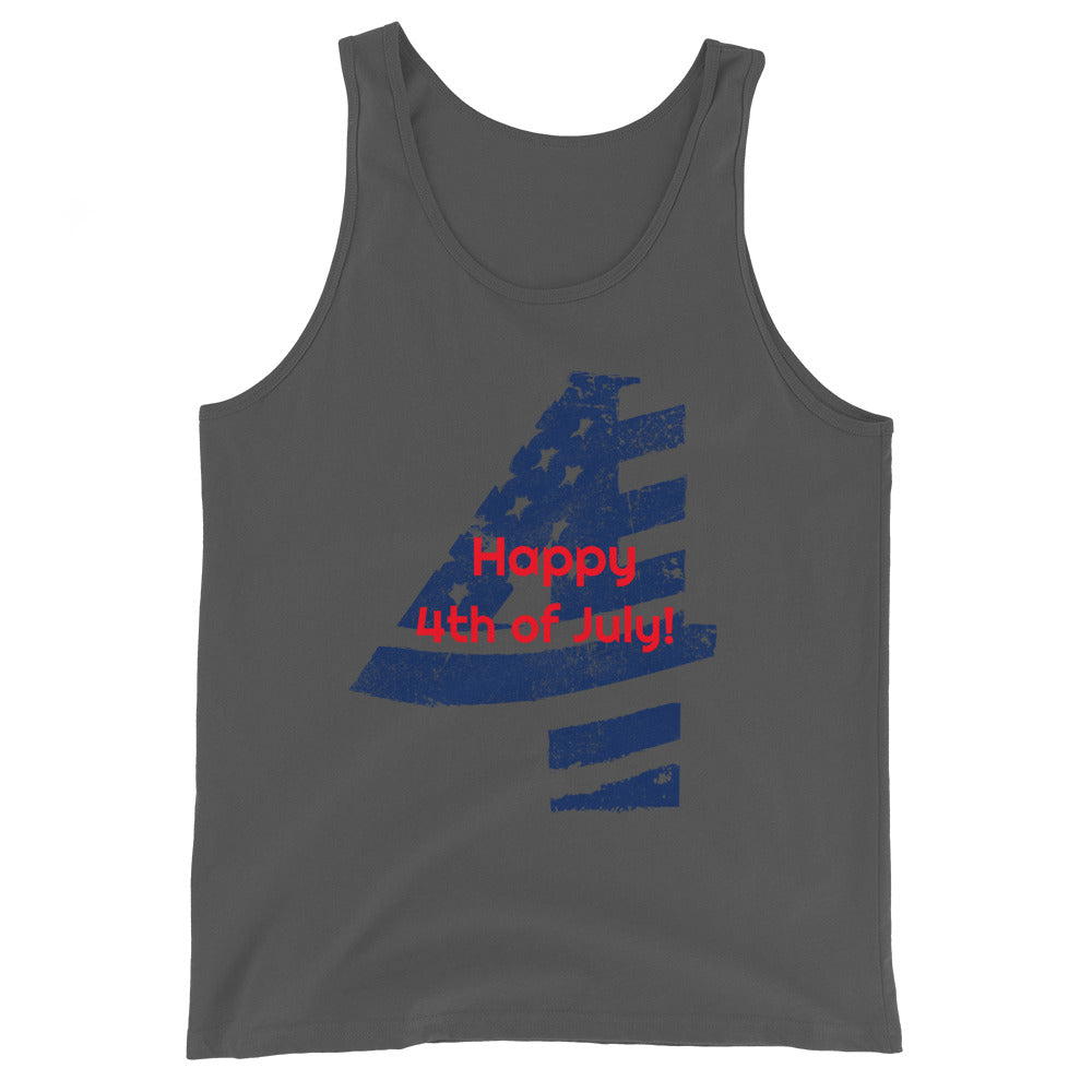 #Happy 4th of July Unisex Tank Top