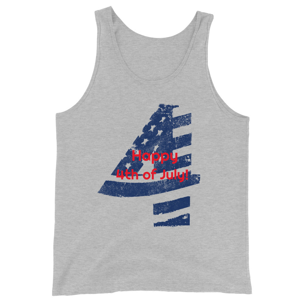 #Happy 4th of July Unisex Tank Top