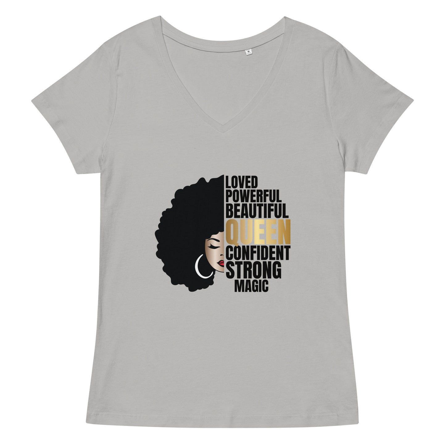 Strong Queen Fitted V-neck T-shirt