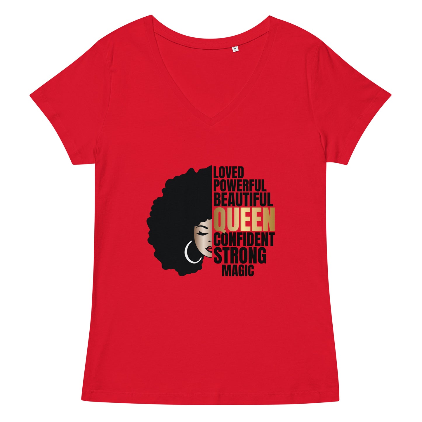 Strong Queen Fitted V-neck T-shirt