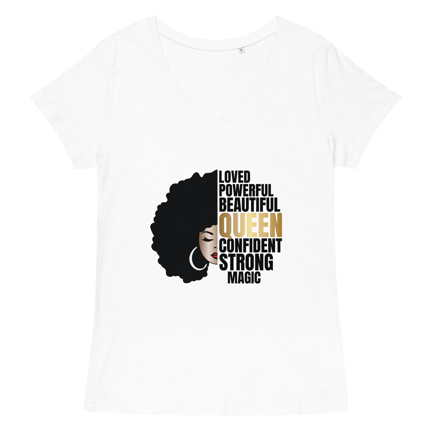 Strong Queen Fitted V-neck T-shirt