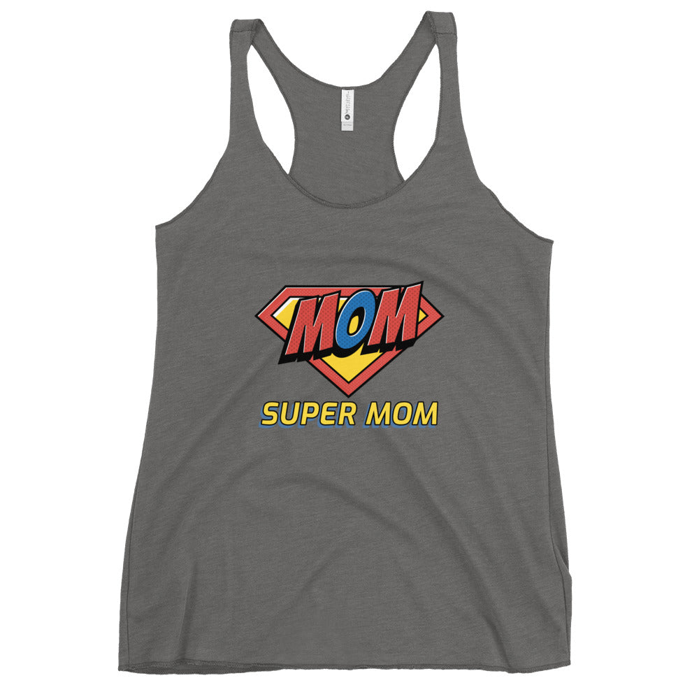 #Super Mom Racerback Tank